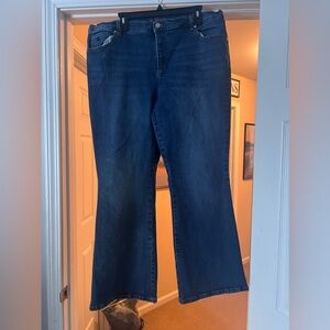 Dark wash boot cut jeans